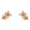 Gem Shopping Effy Diamond Flower Earrings In 14K Rose Gold | Diamond