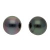 Gem Shopping Cut By Ben Tahitian Cultured Pearl Stud Earrings In 14K White Gold | Pearl