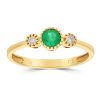 Gem Shopping Cirari Couture Emerald And Diamond Ring In 10K | Emerald