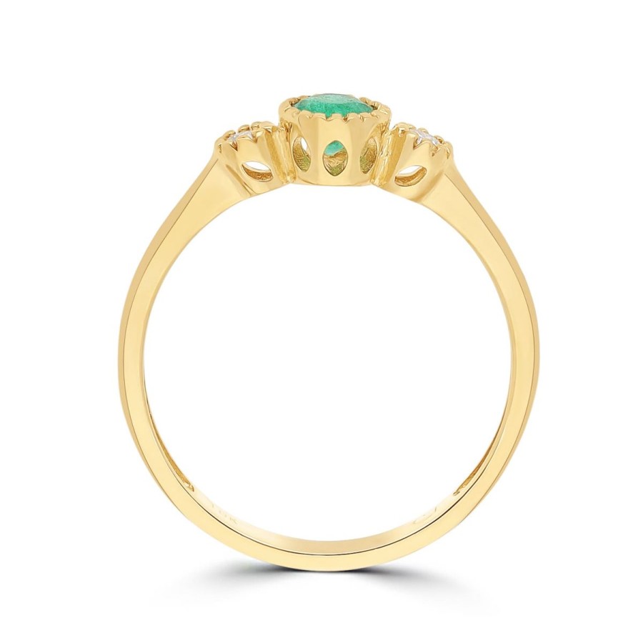 Gem Shopping Cirari Couture Emerald And Diamond Ring In 10K | Emerald