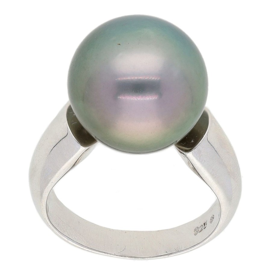 Gem Shopping Aquarian Pearls Tahitian Cultured Pearl Ring In Sterling Silver | Pearl