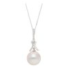 Gem Shopping Cut By Ben South Sea Cultured Pearl And Diamond Pendant In 18K White Gold | Pearl