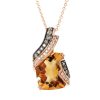 Gem Shopping Effy Citrine And Diamond Pendant In 14K | Citrine