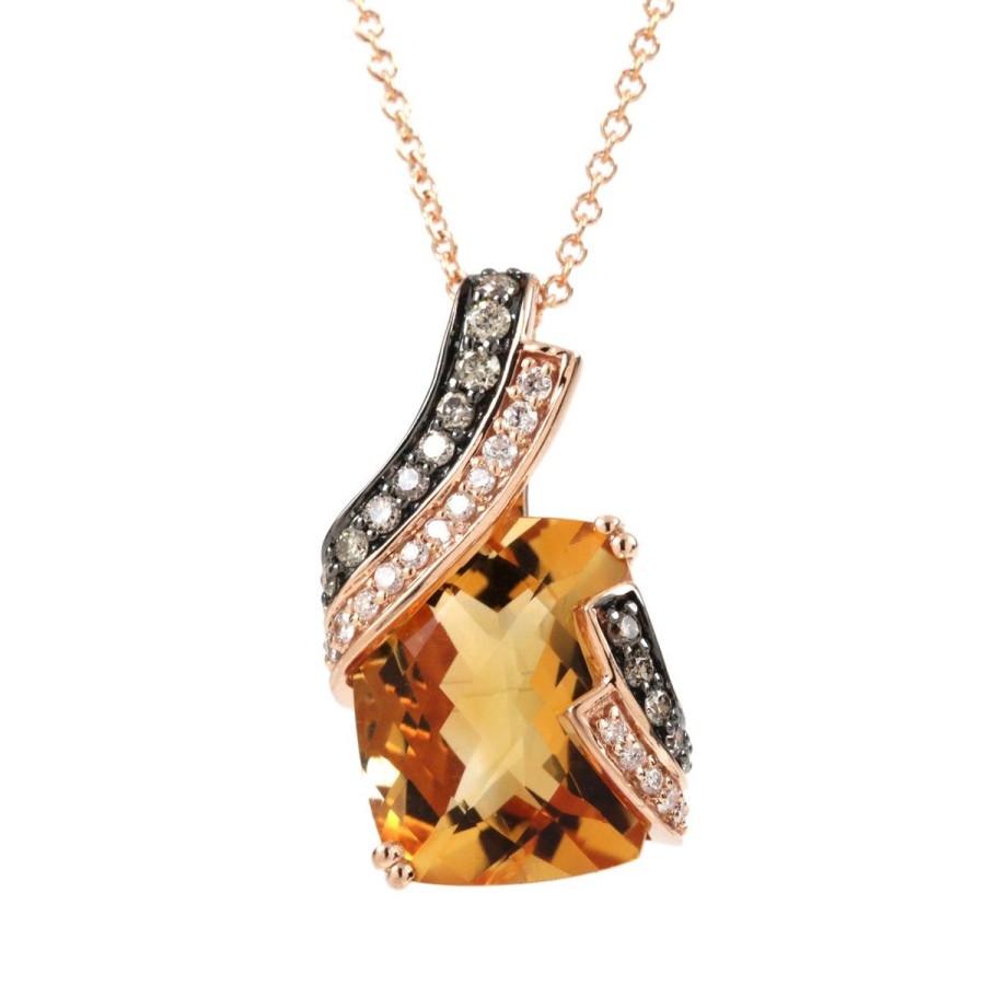 Gem Shopping Effy Citrine And Diamond Pendant In 14K | Citrine