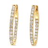 Gem Shopping Cirari Couture Diamond Hoop Earrings In 14K | Diamond