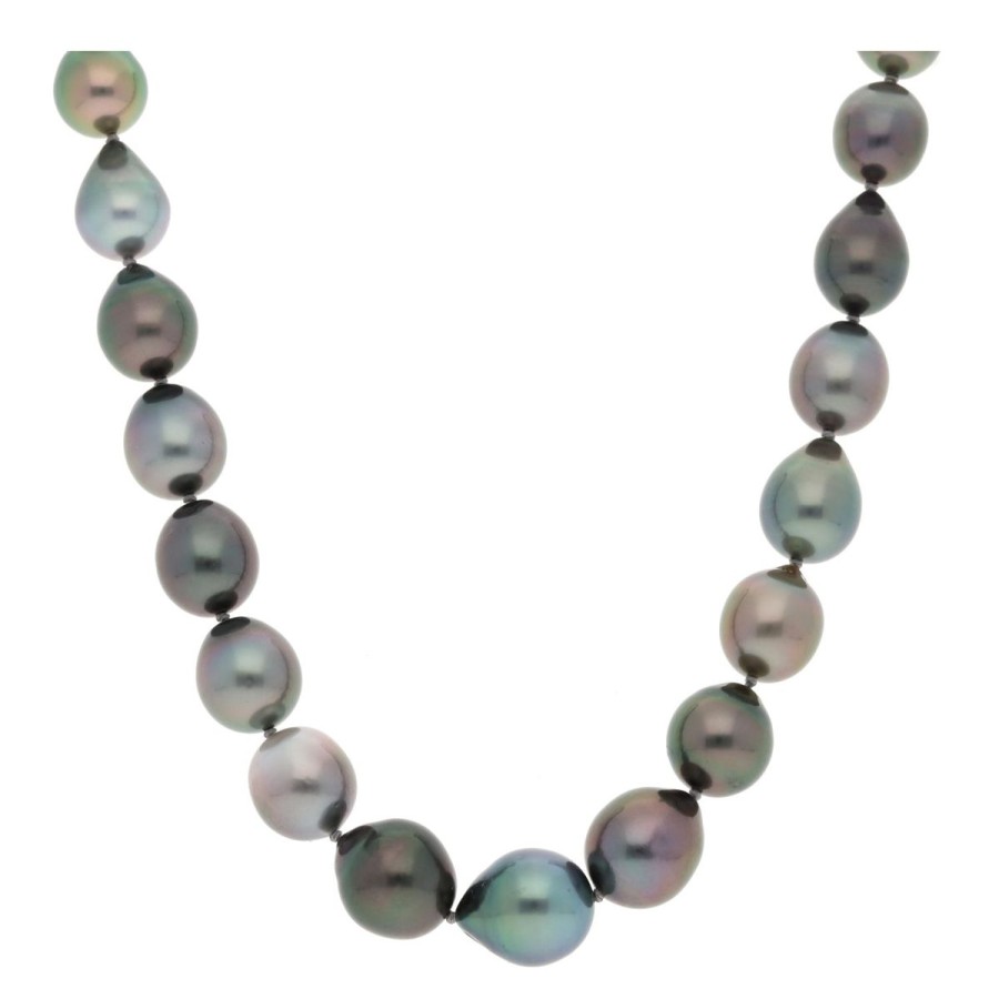 Gem Shopping Aquarian Pearls Tahitian Pearl Necklace In Sterling Silver | Pearl