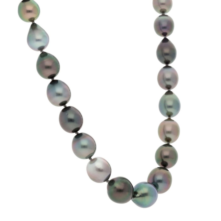 Gem Shopping Aquarian Pearls Tahitian Pearl Necklace In Sterling Silver | Pearl