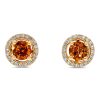 Gem Shopping Lali Jewels Citrine And Diamond Stud Earrings In 14K Yellow Gold | Citrine