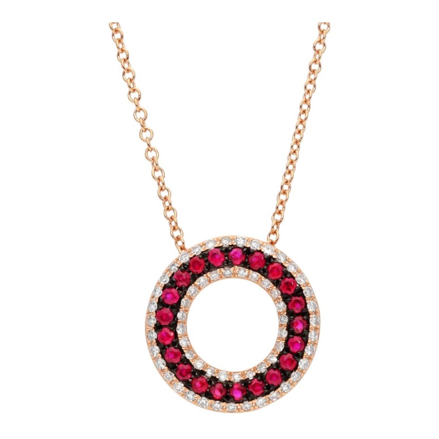 Gem Shopping Effy Ruby And Diamond Pendant In 14K | Ruby