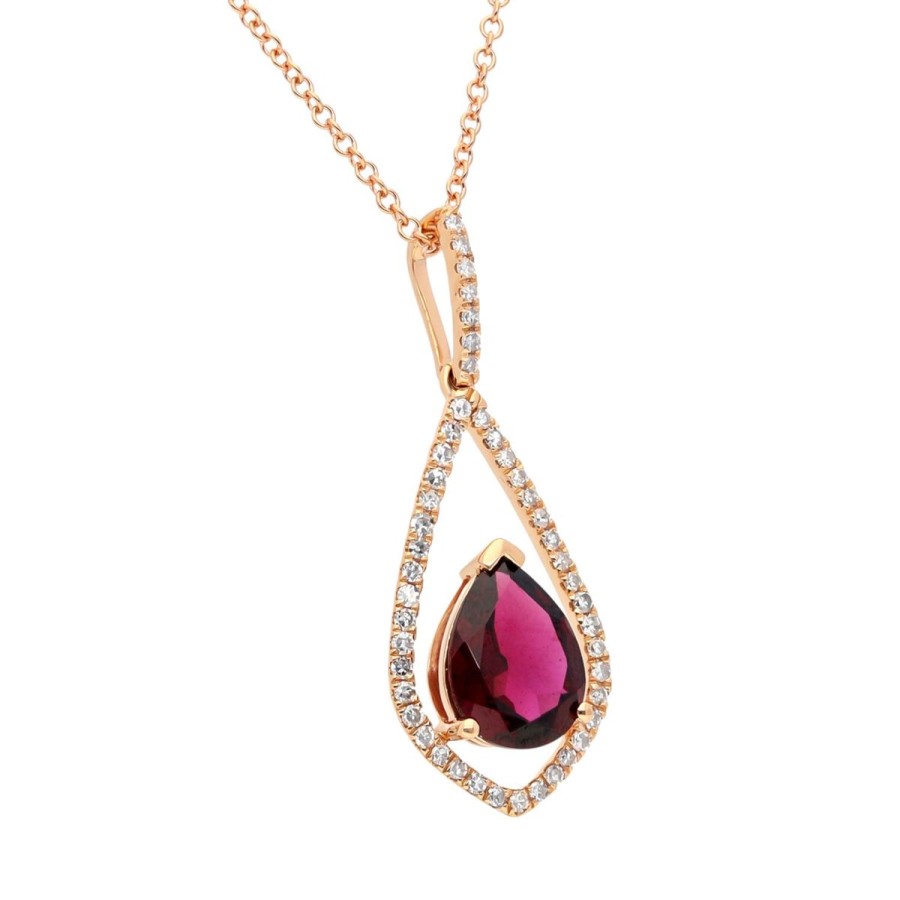 Gem Shopping Effy Rhodolite Garnet And Diamond Pendant In 14K | Garnet