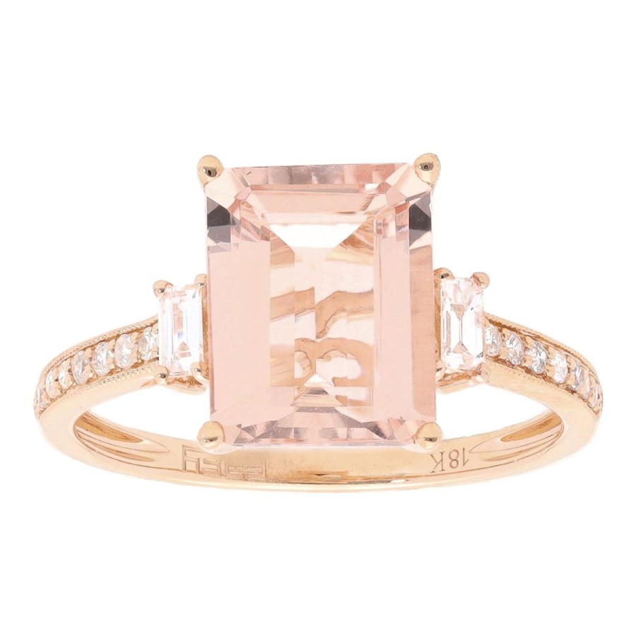 Gem Shopping Effy Morganite And Diamond Ring In 18K | Morganite