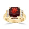 Gem Shopping Cut By Ben Ant Hill Garnet And Diamond Ring In 14K | Garnet