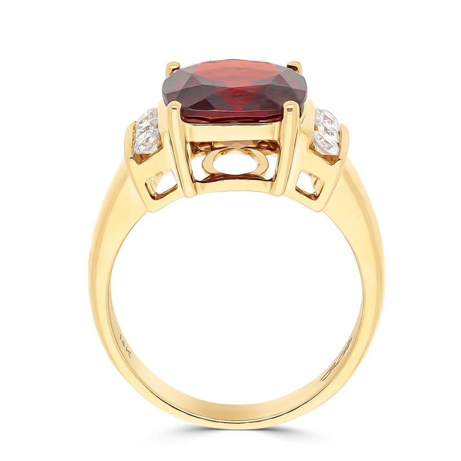 Gem Shopping Cut By Ben Ant Hill Garnet And Diamond Ring In 14K | Garnet