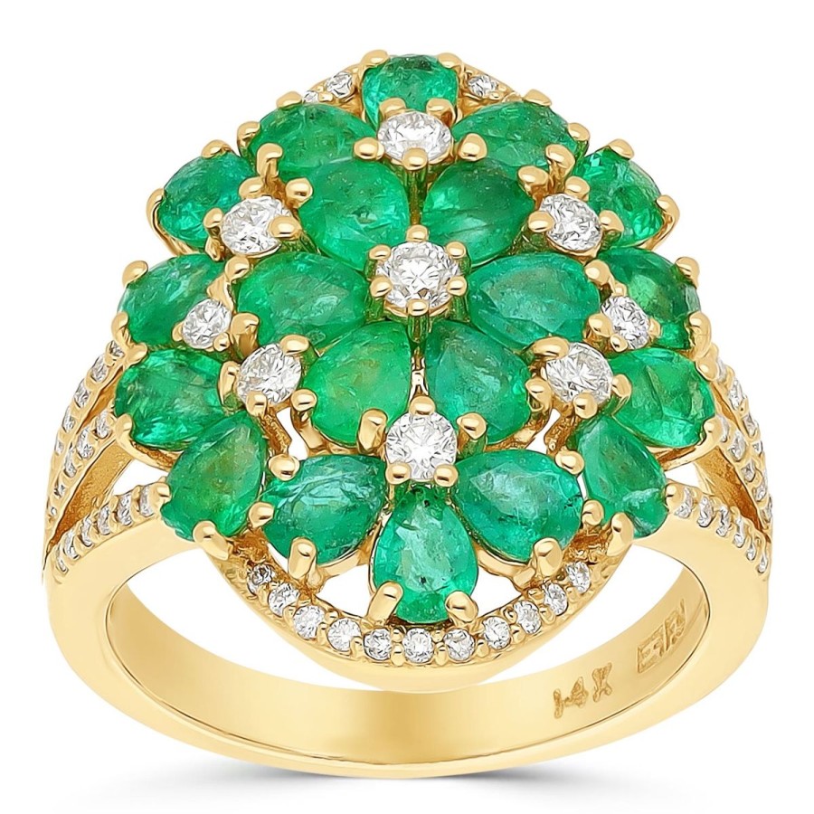 Gem Shopping Effy Emerald And Diamond Ring In 14K | Emerald