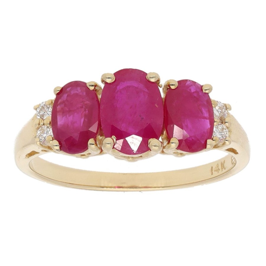 Gem Shopping Effy Ruby And Diamond Ring In 14K | Ruby