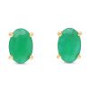 Gem Shopping Lali Jewels Emerald Stud Earrings In 14K Yellow Gold | Emerald