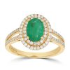 Gem Shopping Gem Bleu Emerald And Diamond Ring In 14K | Emerald