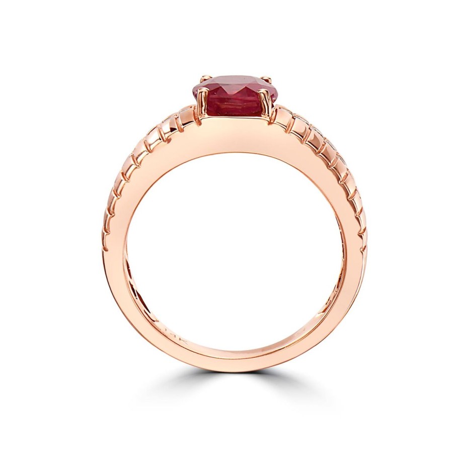 Gem Shopping Effy Ruby And Diamond Ring In 14K Rose Gold | Ruby