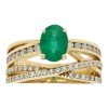 Gem Shopping Effy Emerald And Diamond Ring In 14K | Emerald