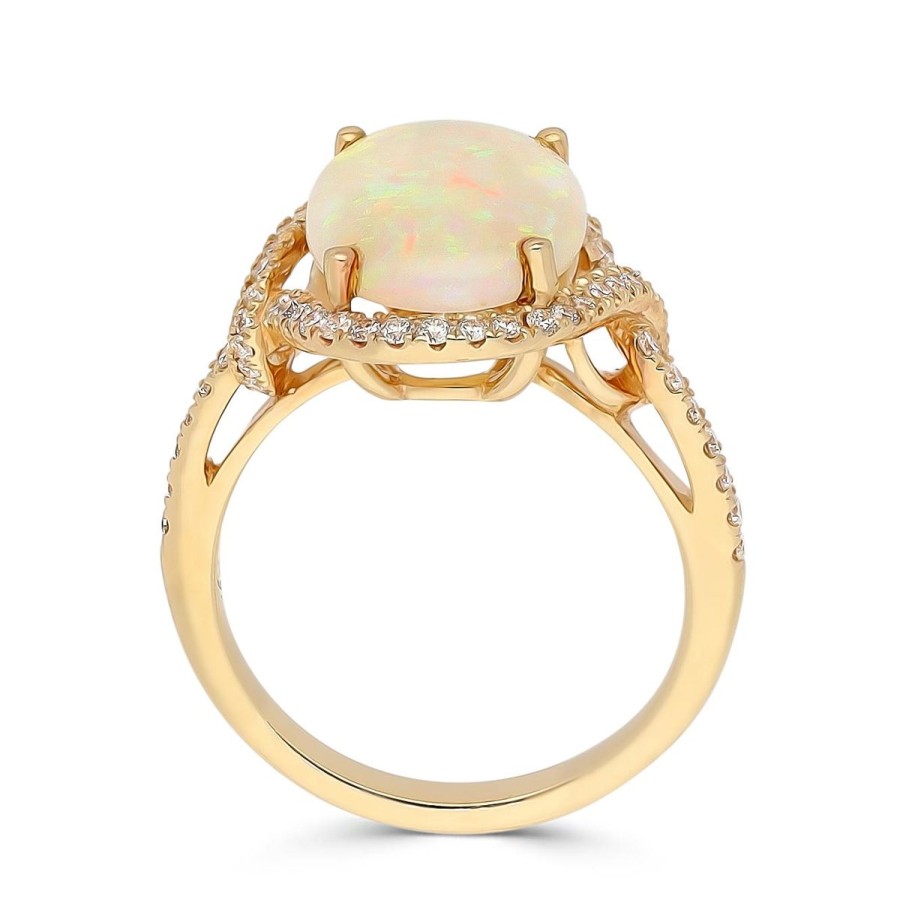 Gem Shopping Effy Ethiopian Opal And Diamond Ring In 14K | Opal