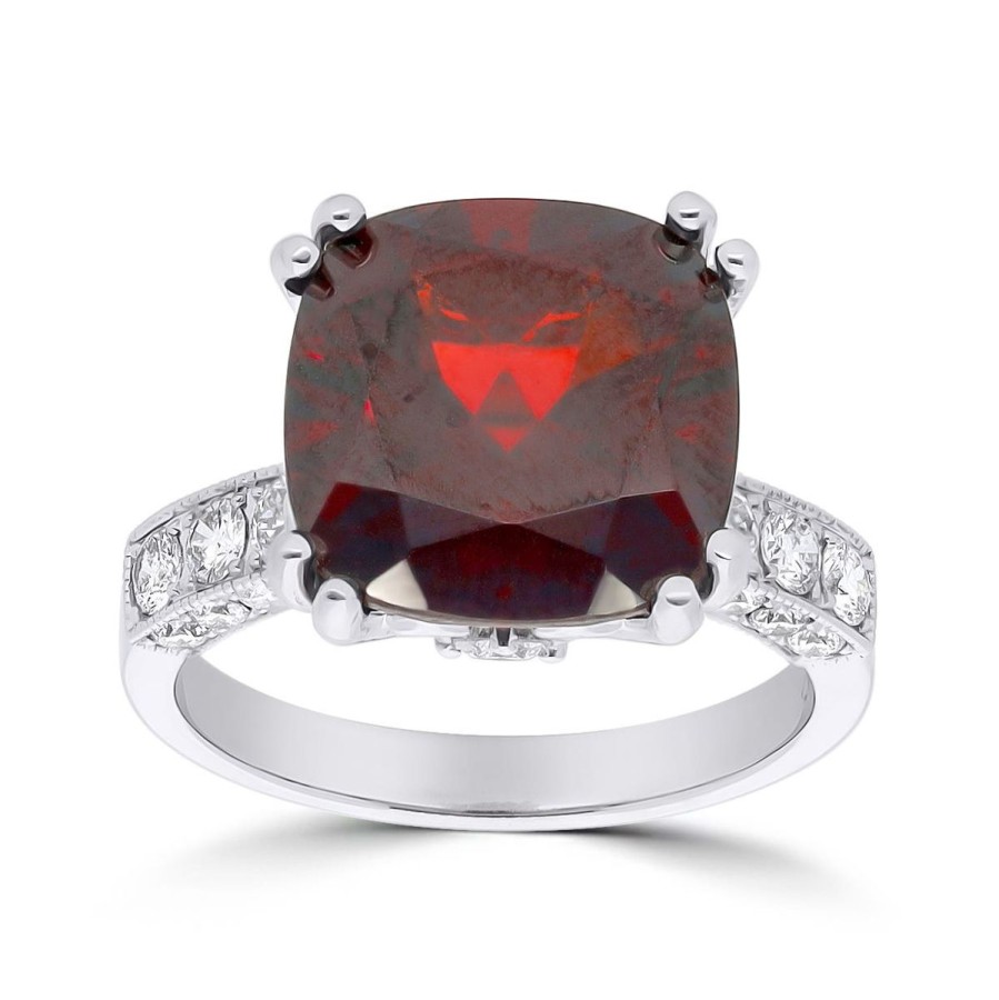 Gem Shopping Cut By Ben Ant Hill Garnet And Diamond Ring In 14K | Garnet