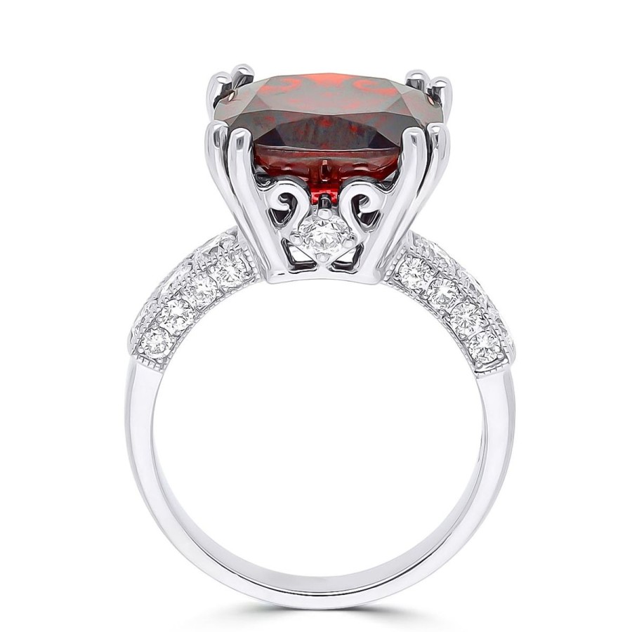 Gem Shopping Cut By Ben Ant Hill Garnet And Diamond Ring In 14K | Garnet