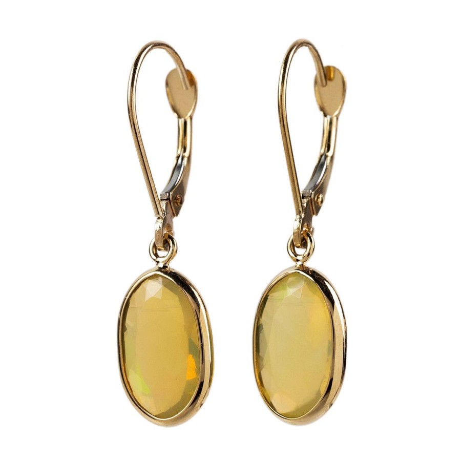 Gem Shopping Cut By Ben Opal Earrings In 14K | Opal