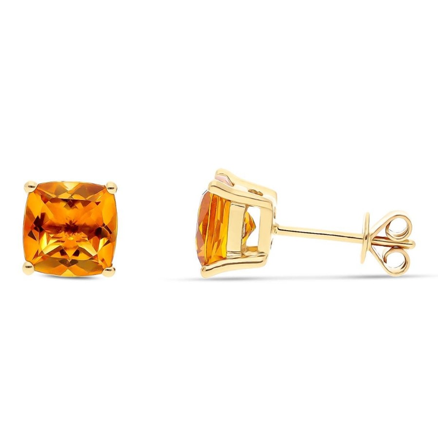 Gem Shopping Cirari Couture Citrine Stud Earrings In 14K | Citrine