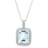 Gem Shopping Effy Aquamarine And Diamond Pendant In 14K | Aquamarine