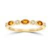 Gem Shopping Citrine And Diamond Band Ring In 14K | Citrine