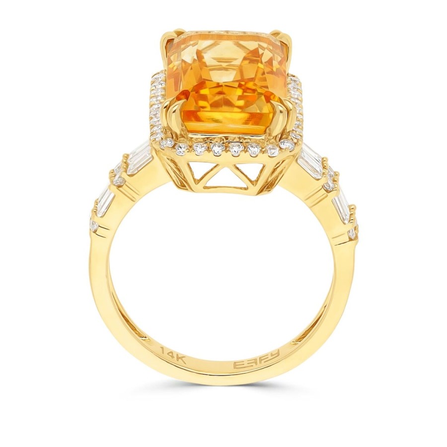 Gem Shopping Effy Citrine And Diamond Ring In 14K | Citrine