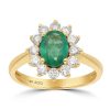 Gem Shopping Gem Bleu Emerald And Diamond Ring In 14K | Emerald