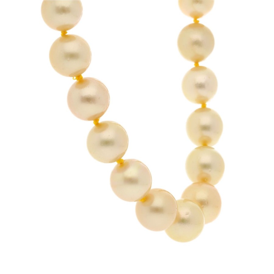 Gem Shopping Cut By Ben Cultured South Sea Pearl Necklace In Vermeil | Pearl