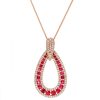 Gem Shopping Ruby And Diamond Pendant In 14K | Ruby