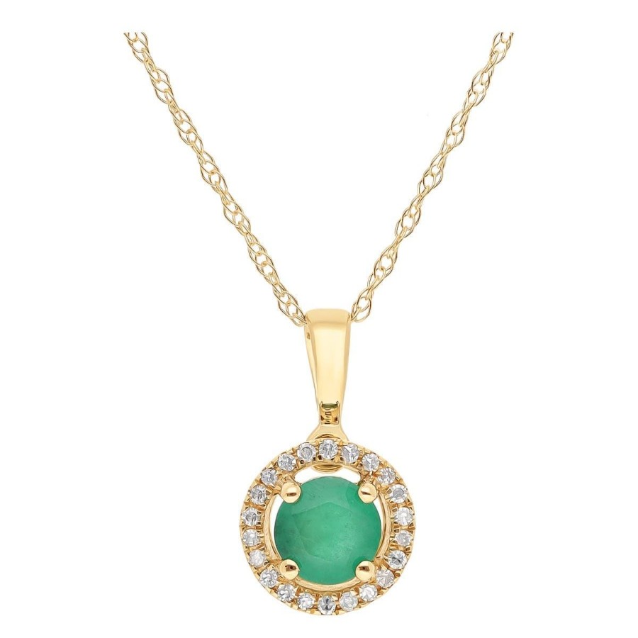 Gem Shopping Lali Jewels Emerald And Diamond Pendant In 14K | Emerald