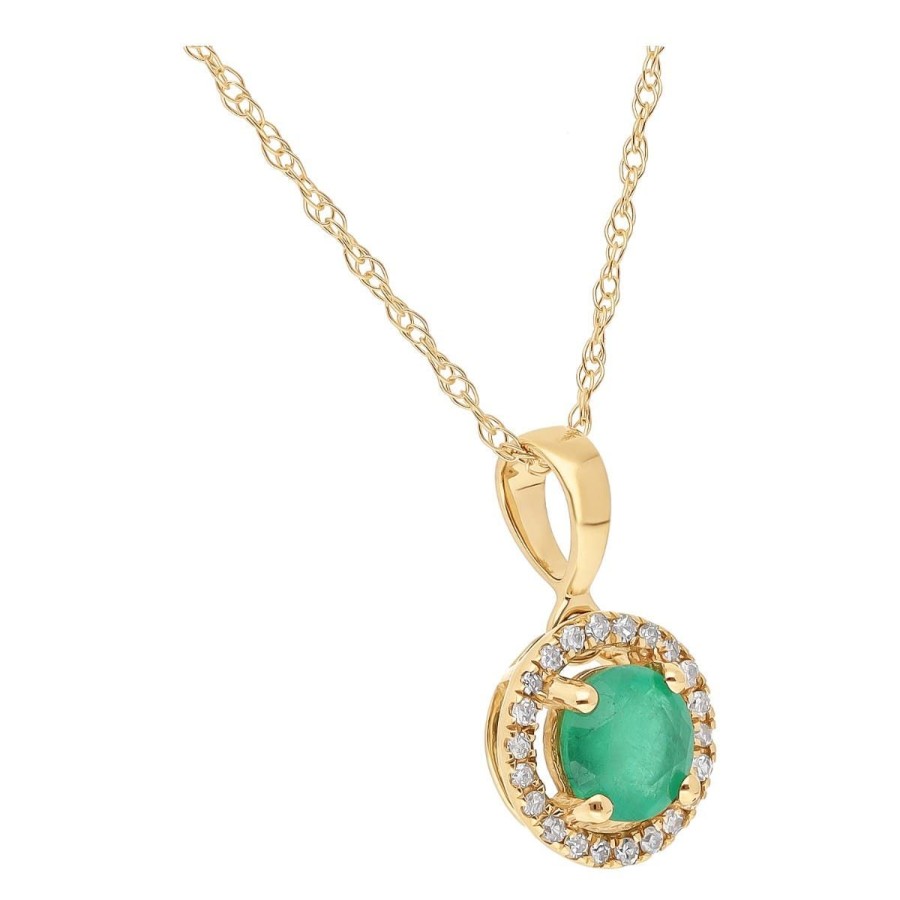 Gem Shopping Lali Jewels Emerald And Diamond Pendant In 14K | Emerald