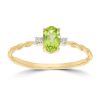 Gem Shopping Brevani Peridot And Diamond Ring In 14K | Peridot