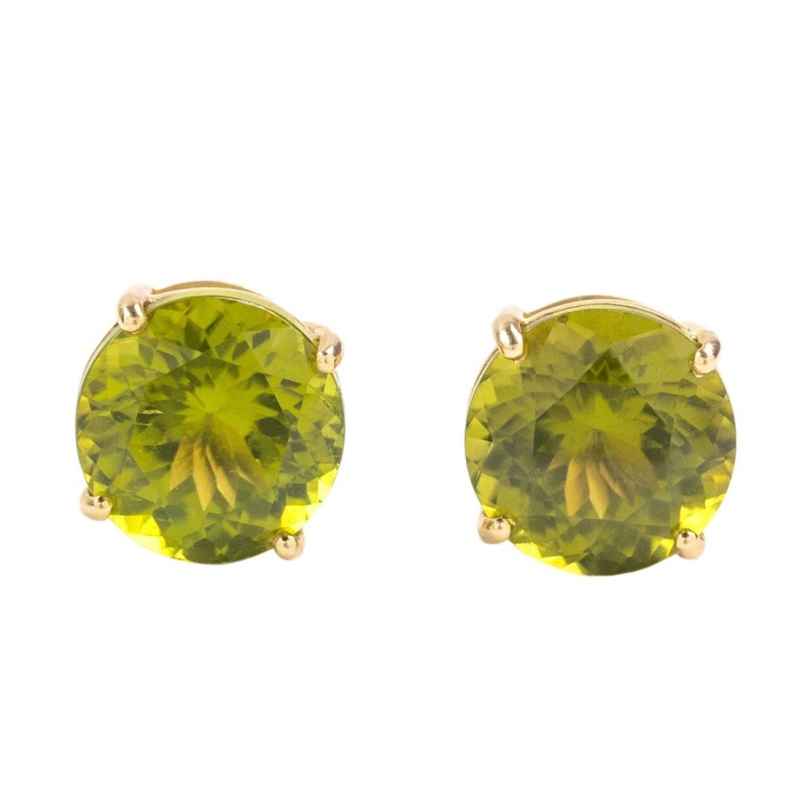 Gem Shopping Cut By Ben Peridot Earrings In 14K | Peridot