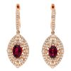 Gem Shopping Effy Rhodolite Garnet And Diamond Earrings In 14K Rose Gold | Garnet