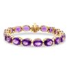 Gem Shopping Siberian Amethyst Bracelet In 14K Yellow Gold | Amethyst