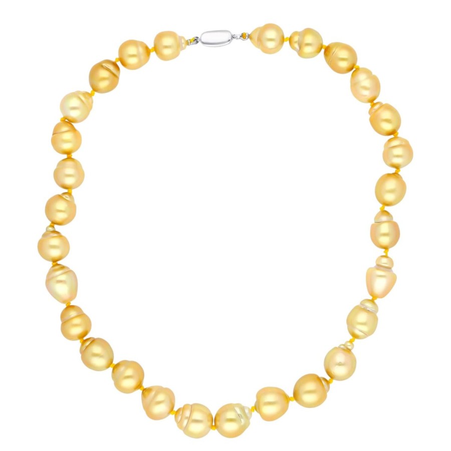 Gem Shopping Cut By Ben Cultured South Sea Pearl Necklace In Sterling Silver | Pearl