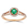 Gem Shopping Gem Bleu Emerald And Diamond Ring In 14K | Emerald