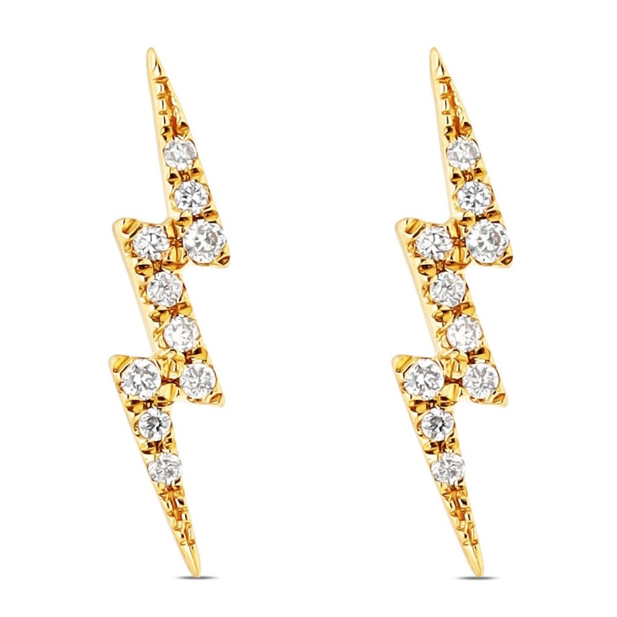 Gem Shopping Brevani Diamond Stud Earrings In 14K | Diamond