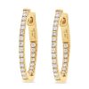 Gem Shopping Cirari Couture Diamond Hoop Earrings In 14K | Diamond