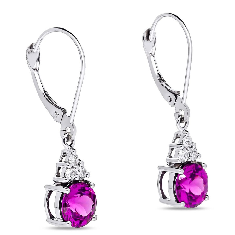 Gem Shopping Cut By Ben Garnet And Diamond Earrings In 14K | Garnet