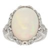 Gem Shopping Opal Ring In 14K White Gold | Opal