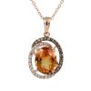 Gem Shopping Effy Madeira Citrine And Diamond Pendant In 14K | Citrine