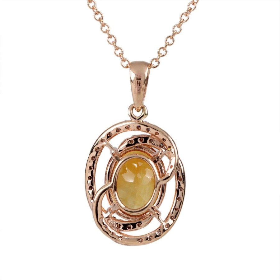 Gem Shopping Effy Madeira Citrine And Diamond Pendant In 14K | Citrine