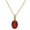 Gem Shopping Lali Jewels Garnet And Diamond Pendant In 14K | Garnet