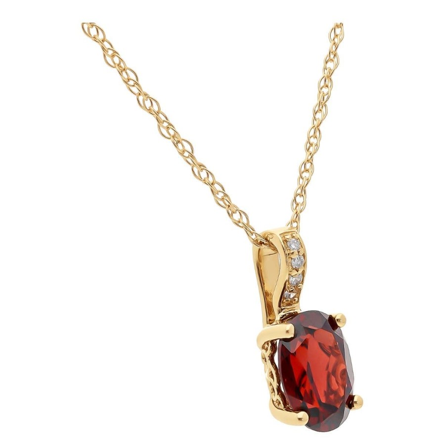 Gem Shopping Lali Jewels Garnet And Diamond Pendant In 14K | Garnet